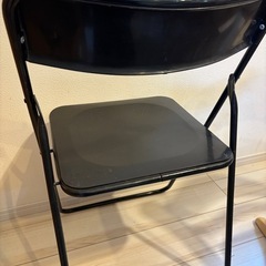 折り畳みパイプ椅子 黒の画像
