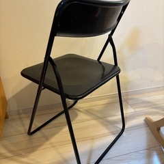 折り畳みパイプ椅子 黒の画像