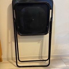 折り畳みパイプ椅子 黒の画像