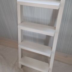 ☆破損なし美品☆木製はしご☆ホワイト☆小型☆インテリア雑貨？☆飾り棚？☆の画像