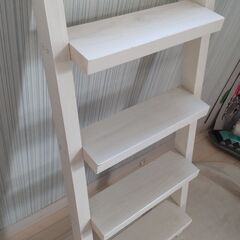 ☆破損なし美品☆木製はしご☆ホワイト☆小型☆インテリア雑貨？☆飾り棚？☆の画像