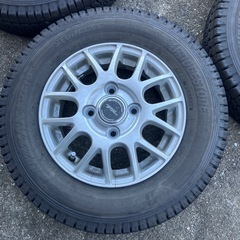 軽トラ、軽バン用　スタッドレスタイヤホイール付きの画像