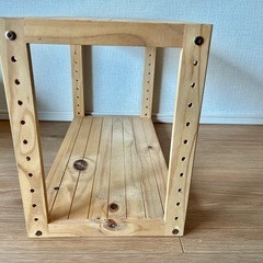 ニトリ　パインラック 木の棚 1段　高さ調整可 の画像