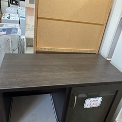 オシャレ✨レンジ台🍽コンセント付き🔌木目ブラウン🤎食器棚ダークブラウンキッチン収納の画像