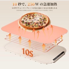 新品未開封 温度設定60℃ 80℃ 100℃ 保温プレート 食品保温器 フードウォーマー シリコーンナノ素材 耐久性 防滴性 防汚性 耐油性 保温マット 弁当 発酵 3つ 自動電源オフ 食事会や日常使用 ホワイトの画像