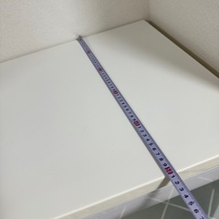 【収納棚】ホワイト収納キャビネット／ガラス扉・引き出し3段付きの画像