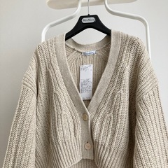 新品　マックスマーラ　カーディガン　ニット　セーター　ベージュ　Sの画像