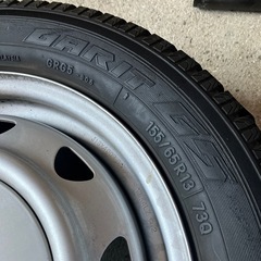 軽四用　スタッドレスタイヤホイール付きの画像