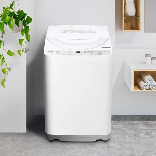 【穴なし槽シリーズ】全自動洗濯機 ES-GE6J 2024年製