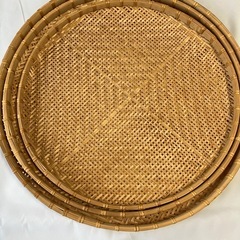 竹製ざる　大、中、小　未使用品
の画像