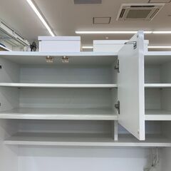 A-562★ジモティ割引あり★【リユースのサカイ野々市店】キッチンボード 白 ニトリ (幅)105×(奥行き)40×(高さ)180cm ※クリーニング済みの画像