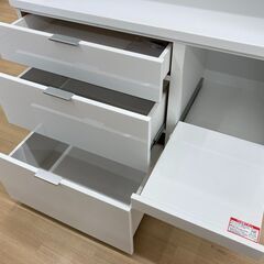 A-562★ジモティ割引あり★【リユースのサカイ野々市店】キッチンボード 白 ニトリ (幅)105×(奥行き)40×(高さ)180cm ※クリーニング済みの画像