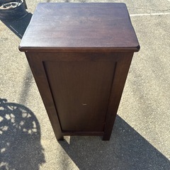 希少☆カリモク家具 電話台 レトロ 木製 ラック 棚 引き出し収納の画像