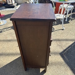 希少☆カリモク家具 電話台 レトロ 木製 ラック 棚 引き出し収納の画像