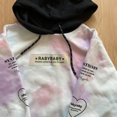 RABYRABYマルチカラーパーカーとキュロットセット120の画像