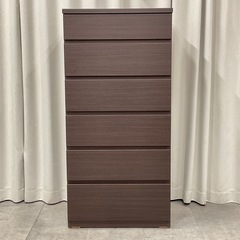 KK-14【新入荷　リサイクル品】ニトリ　フォウ60 ハイチェスト　ブラウンの画像