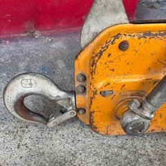 チルホール パーフェクト TU-16 1600kg 動作確認済み ワイヤー フック付き 約20m 手動ウインチの画像