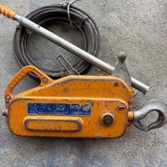 チルホール パーフェクト TU-16 1600kg 動作確認済み ワイヤー フック付き 約20m 手動ウインチの画像