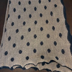 ニットドットストールマフラー　リバーシブルの画像