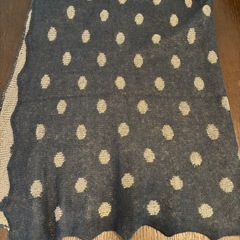 ニットドットストールマフラー　リバーシブルの画像