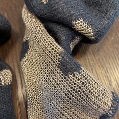 ニットドットストールマフラー　リバーシブルの画像