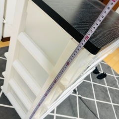 【美品】黒天板×透明引き出し 5段チェスト｜幅55cmのワイド収納｜開閉スムーズ
｜クローゼットにも◎の画像