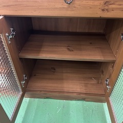 【ドリーム川西店御来店限定】☆ジモティー見たよ♪割引☆扉収納付きレンジ台／クリーニング済み【2125560000036945】の画像