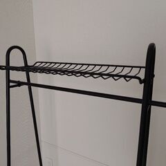 【年内限り】スチールハンガーラック黒の画像