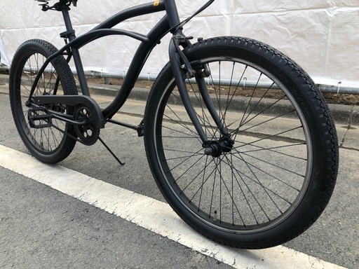 かなり綺麗なビーチクルーザー24インチ マットブラック
