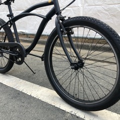 かなり綺麗なビーチクルーザー24インチ マットブラックの画像