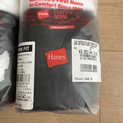 新品　2点　セット　ヘインズ　ロンT ブラック　ホワイト　長袖　Tシャツ　Sの画像