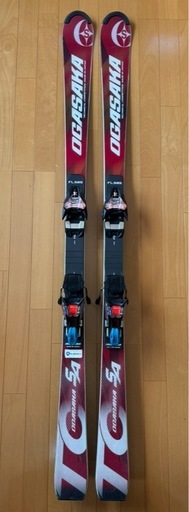 【最終価格】オガサカ(OGASAKA)の基礎スキー/小回り/デモ用トップモデルのスキー板/プレートとビンディングのセットです