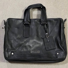 BVLGARI ブルガリ 本革 レザー ビジネスバッグ ブリーフケース ブラック メンズの画像