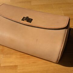 レザー フラップ式 バッグ（ハンドメイド作品）の画像