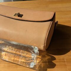 レザー フラップ式 バッグ（ハンドメイド作品）の画像