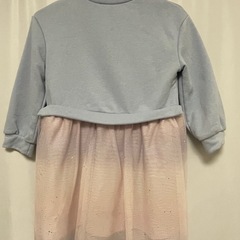 ユニコーン刺繍ライトブルーワンピース120の画像