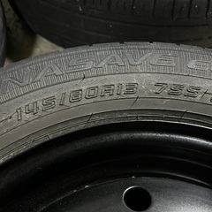 タイヤ付きスチールホイール付き　145 80 13 鉄チンの画像