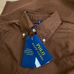 新品　ポロ　ラルフローレン　シャツ　長袖　ブラウン　茶色　XS ラルフの画像