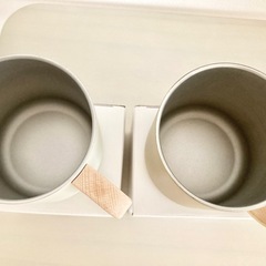 【新品2個セット】ウッドハンドルステンレスマグ：420ml／KITINTOの画像