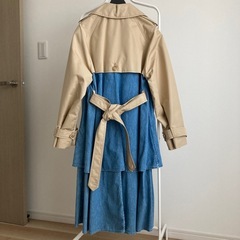 新品　マックスマーラ　ウィークエンド　トレンチ　異素材　デニム　ベージュ　38の画像