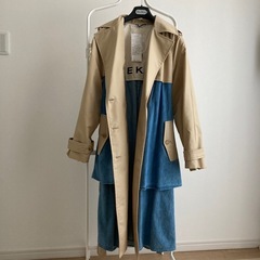 新品　マックスマーラ　ウィークエンド　トレンチ　異素材　デニム　ベージュ　38の画像
