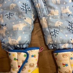 90サイズ　スノーウェア&スノーシューズの画像