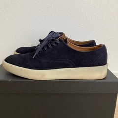 BOSS ボス　靴　スエード　シューズ　27cm スニーカー　9 ネイビー　紺の画像