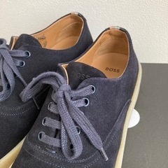 BOSS ボス　靴　スエード　シューズ　27cm スニーカー　9 ネイビー　紺の画像