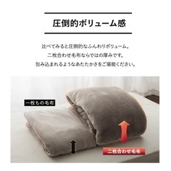 ★定価5,990！半年ほどの使用のため美品！★エムール　エムールヒートプラス　極暖毛布　シングル　2枚合わせ毛布　ブランケットの画像