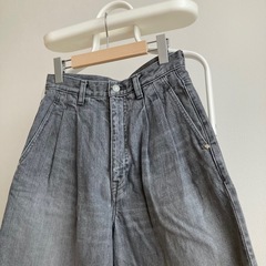 新品　ドゥロワー　デニム　ギャザー　バルーン　パンツ　ジーンズ　34 グレーの画像