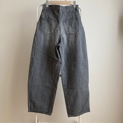 新品　ドゥロワー　デニム　ギャザー　バルーン　パンツ　ジーンズ　34 グレーの画像