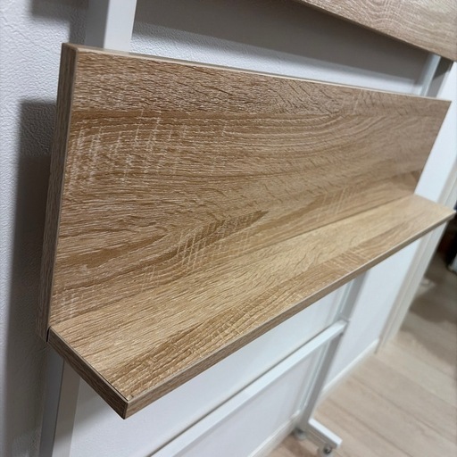 【 LOWYA 幅80cm ナチュラル】突っ張り棚 ハンガーラック 壁面収納