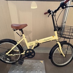 レイチェル(Raychell) 折りたたみ自転車 20インチ　FB-206R アイボリーの画像