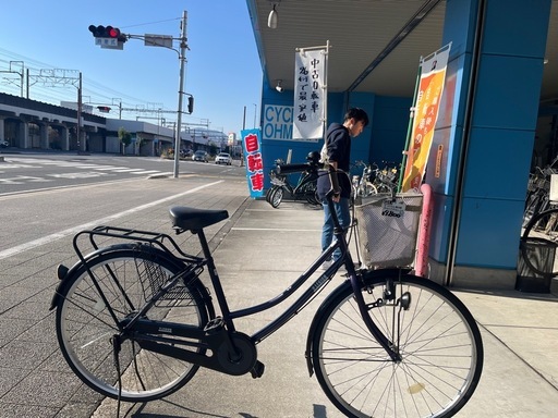 【完売御礼】【大人用】整備済中古自転車 丸石26型レジオンW  最廉価 婦人車 紫色 <自転車のオオムラ 静岡店>